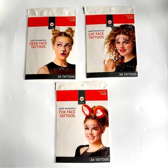 Target Halloween Animal Face Tattoos - Picture 1 of 7